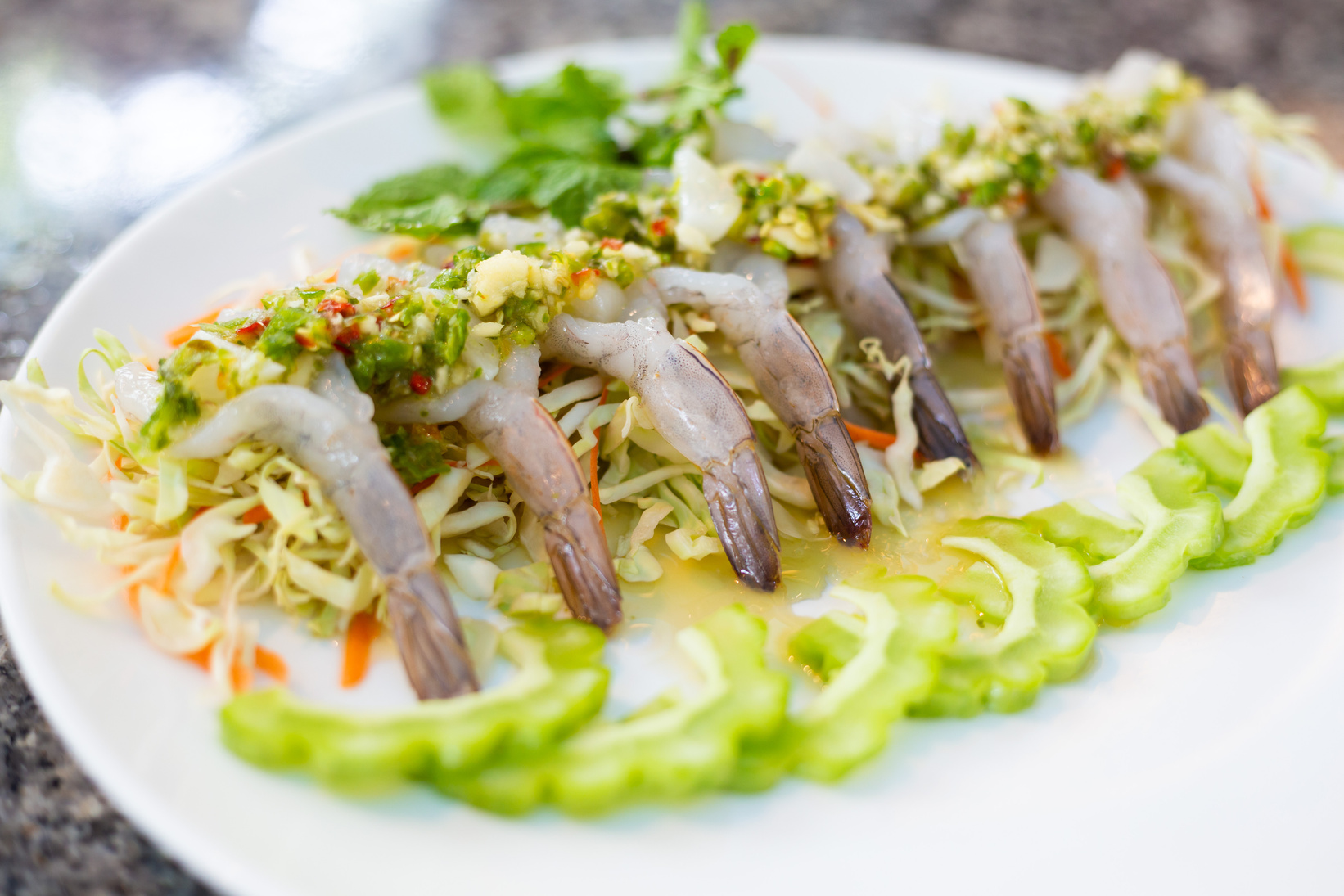 Raw Shrimp in fish sauce seafood thailand